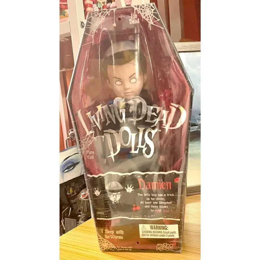 Living Dead Dolls DAMIEN Blank Eyes Doll by MEZCO Series 1 2000 Factory Sealed